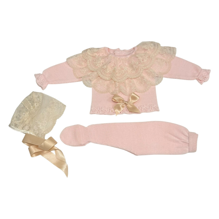 PREORDER Victoria Light Pink 3-Piece Knitted Set (SHIPS OCTOBER)