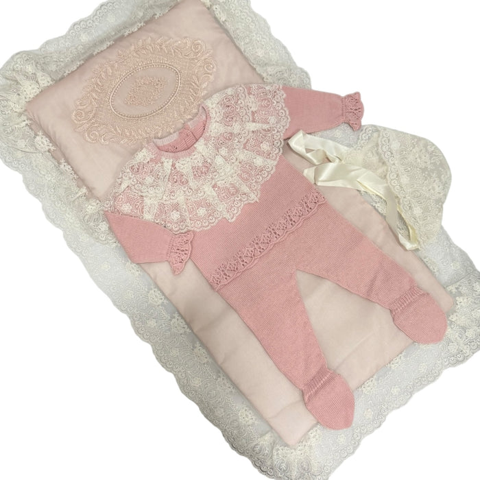 PREORDER Windsor Pink Bassinet Pad/Liner 2-piece set (SHIPS OCTOBER)