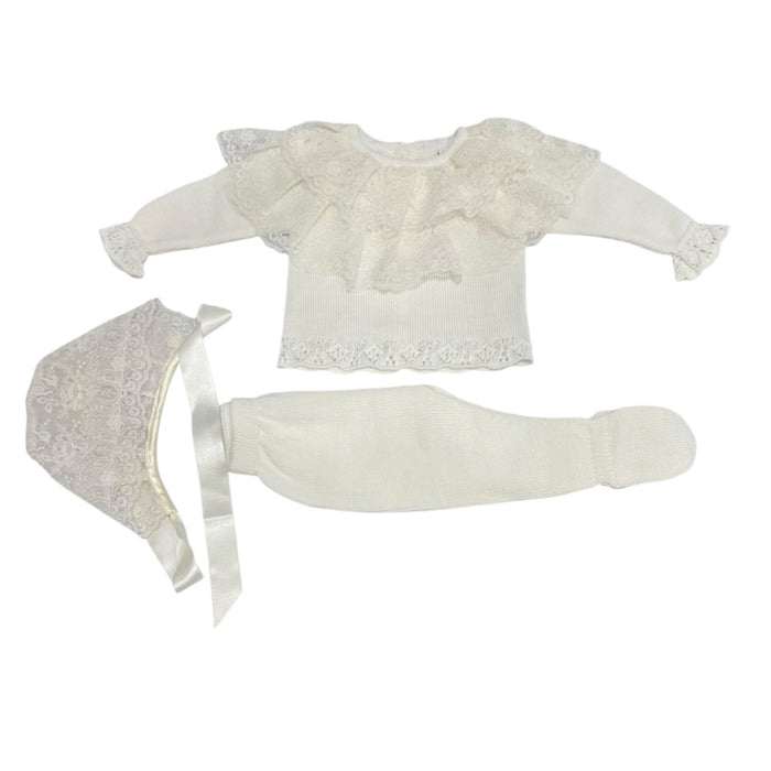 PREORDER Windsor White 3-Piece Knitted Set (SHIPS OCTOBER)