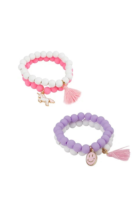 Pretty Pastel Soft Touch Bracelet Set, 2pc