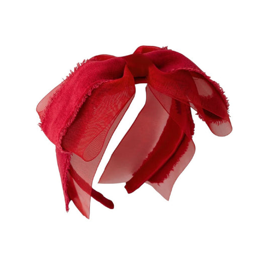 Primrose Red Bow Headband