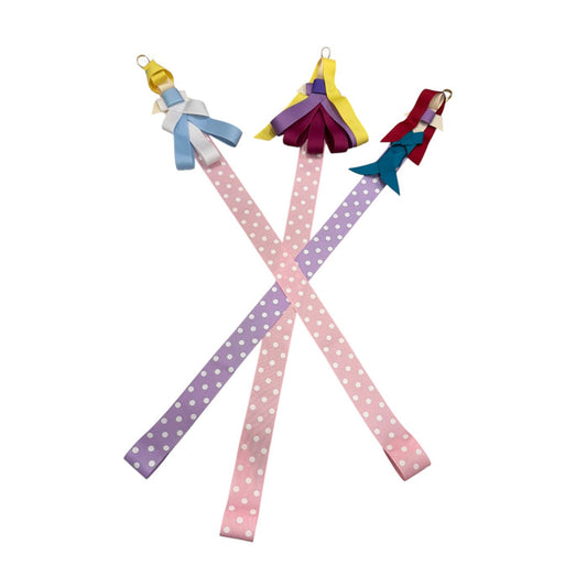 Princess Bow and Clips Hanger set with colorful princess bows on coordinating ribbon holders
