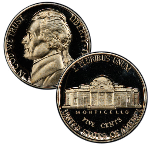 Proof Jefferson Nickels 2022-