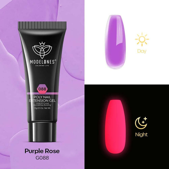 Purple Rose - Luminous Poly Nail Gel (15g) Poly Nail Gel MODELONES #