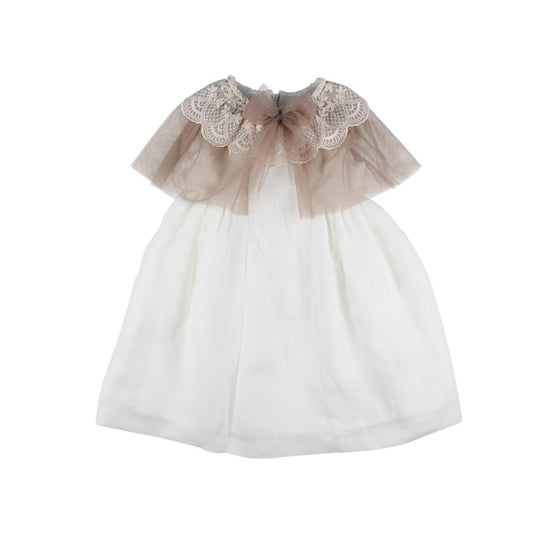 Rachel Taupe Mocca/Cream Cape Dress