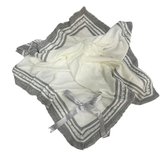 Rafael Grey Knitted Blanket