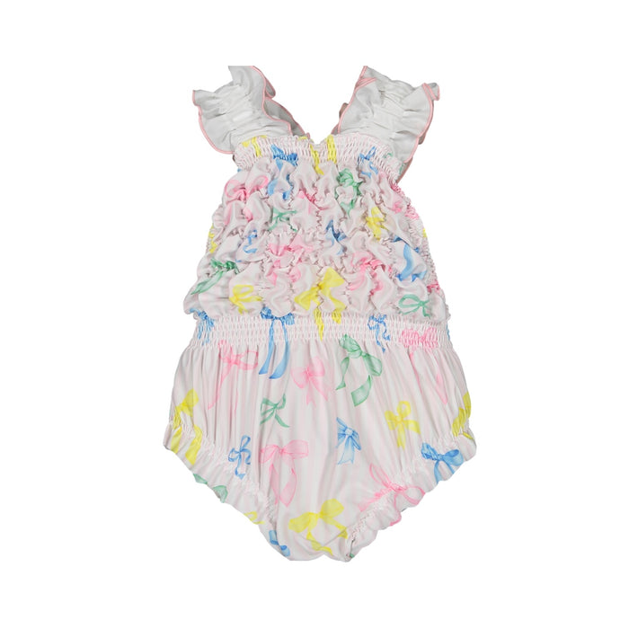 Rainbow Bows Frilled Swimsuit