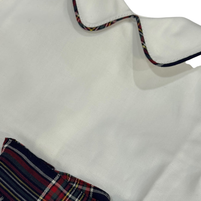 Ralph Navy Tartan Boy 2-Piece Blouse Set