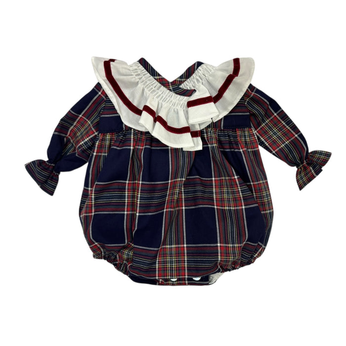 Ralph Navy Tartan Girl Romper
