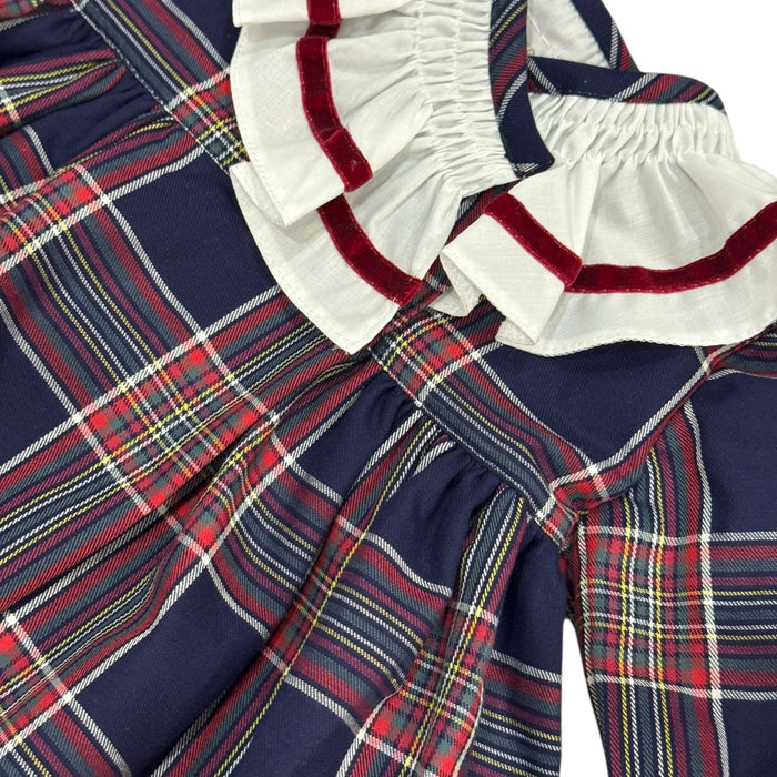 Ralph Navy Tartan Girl Romper