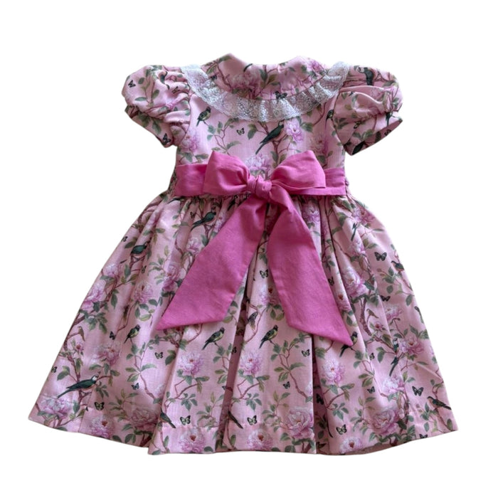 Ramona Birds Pink Handsmocked Dress