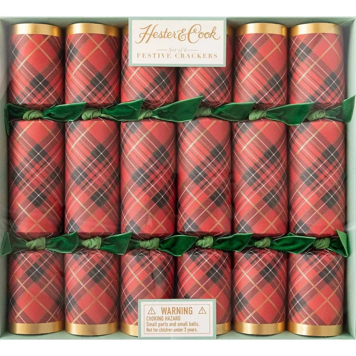 Red Plaid Crackers Set
