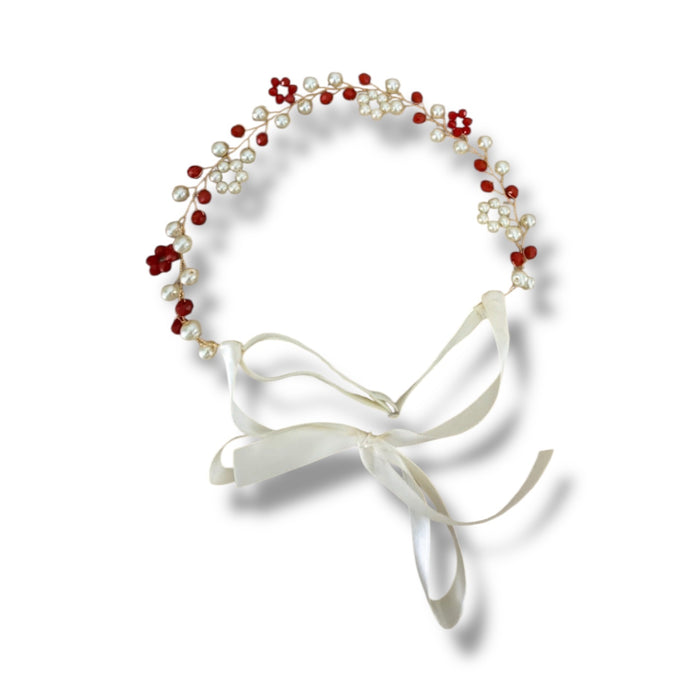 Red Wreath Satin Wrap