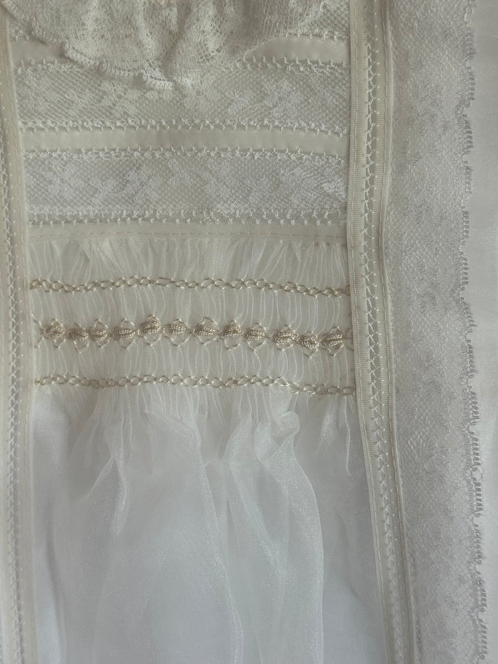 Regina Luxe Ivory 2-piece Handsmocked Dress