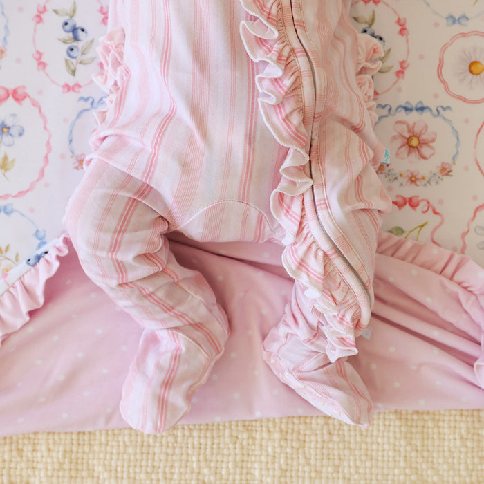 Remi Footie Ruffled Zippered One Piece