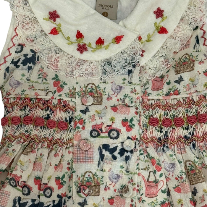 Close-up of intricate handsmocking on Renata Countryside Chic Dress