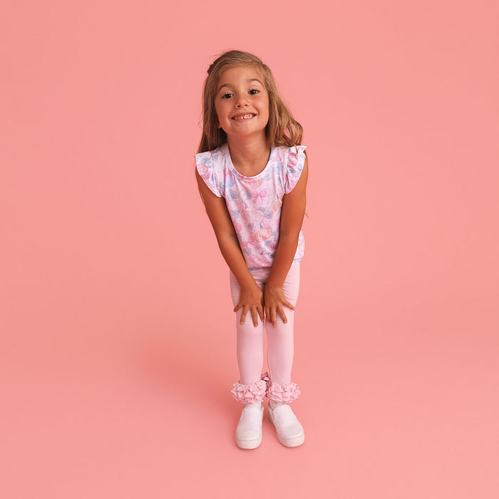 Ribbon Pink Cha-Cha Leggings
