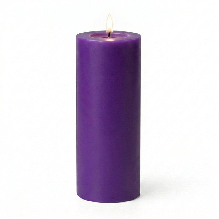 Richland 4" x 12" Purple Pillar Candle Set of 6