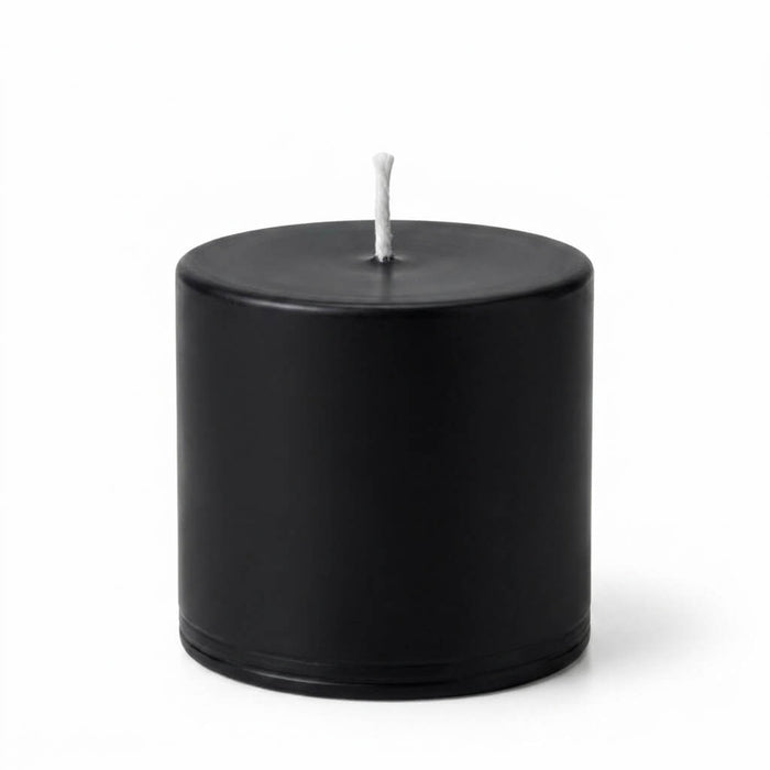 Richland 4" x 4" Black Pillar Candles Set of 6
