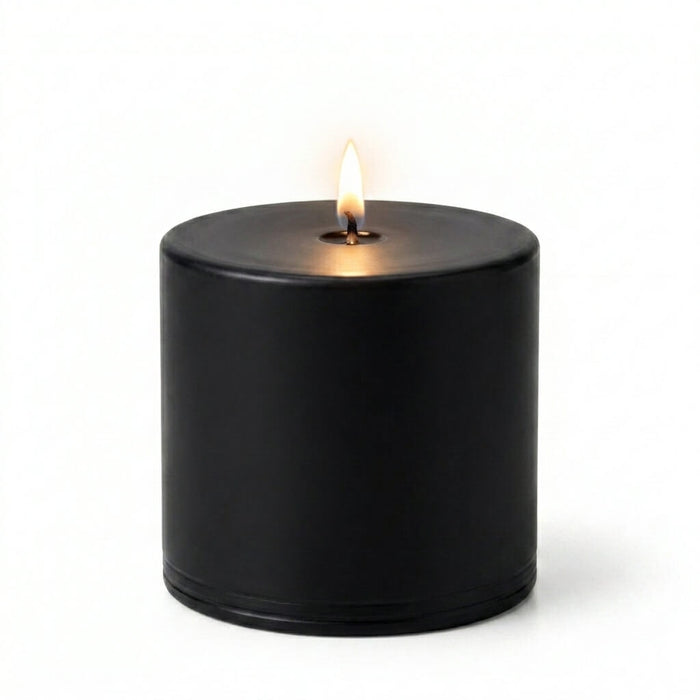 Richland 4" x 4" Black Pillar Candles Set of 6