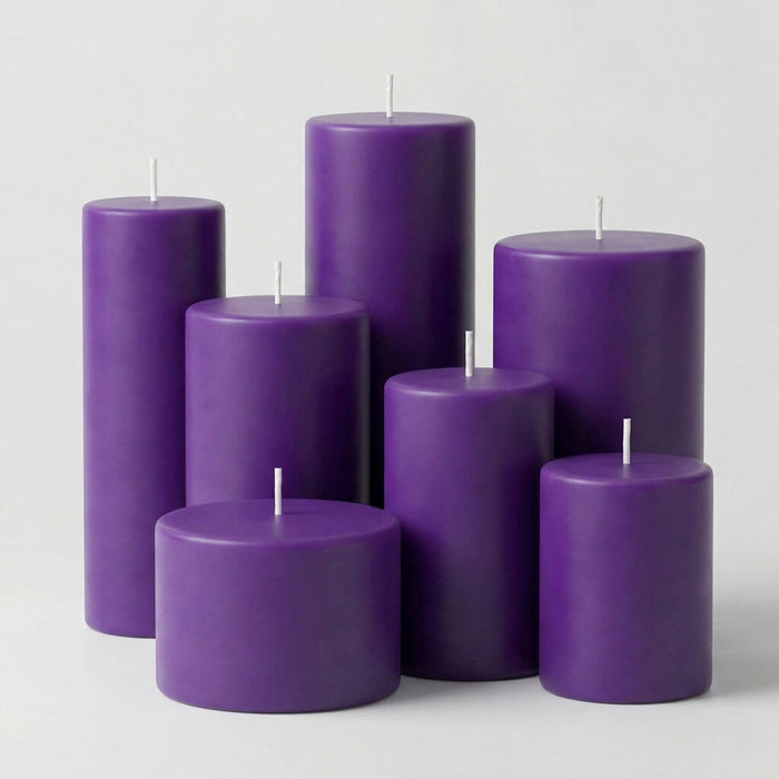 Richland 4" x 6" Purple Pillar Candles Set of 6