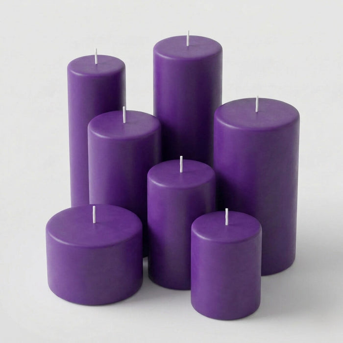 Richland 4" x 6" Purple Pillar Candles Set of 6