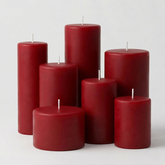 Richland 4" x 9" Red Pillar Candles Set of 6