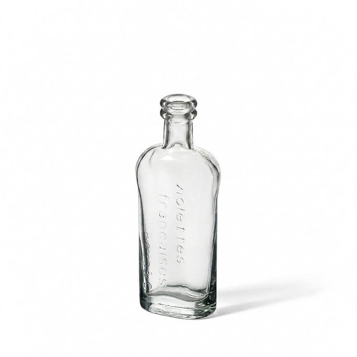 Effie Bud Vase with vintage glass detailing on a white background