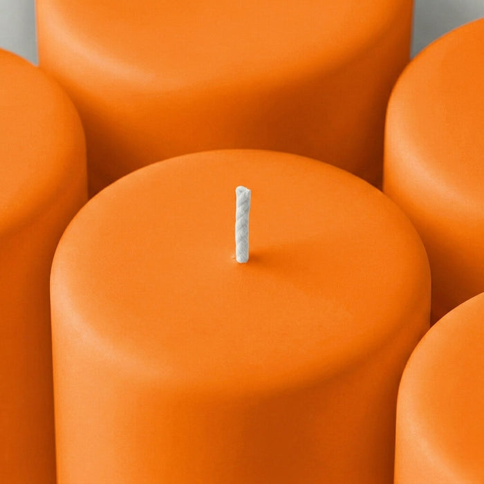 Richland Pillar Candles 3"x3", 3"x6" & 3"x9" Orange Set of 3