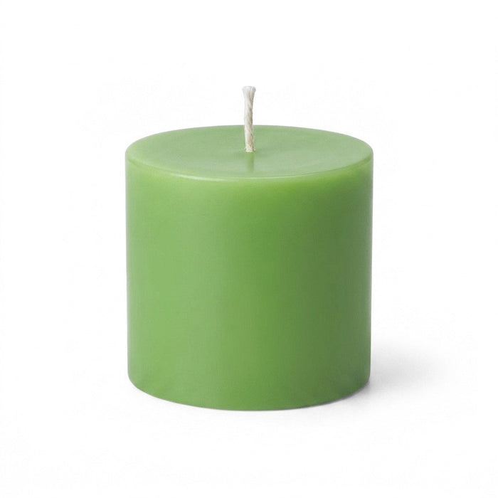 Richland Pillar Candles 3"x3" Green Set of 48