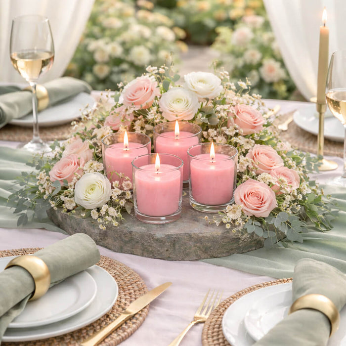 Richland Votive Candles Pink Gardenia Scented 10 Hour Set of 288
