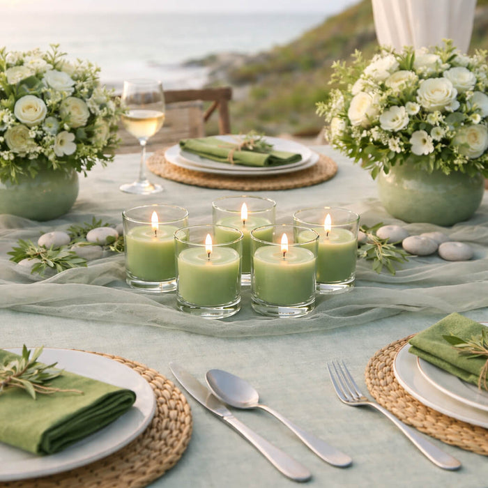 Richland Votive Candles Unscented Green 10 Hour Set of 144