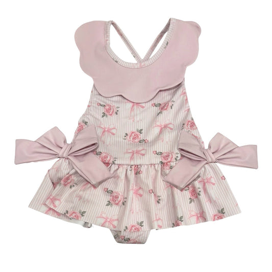Rose Bows Girl Swimsuit