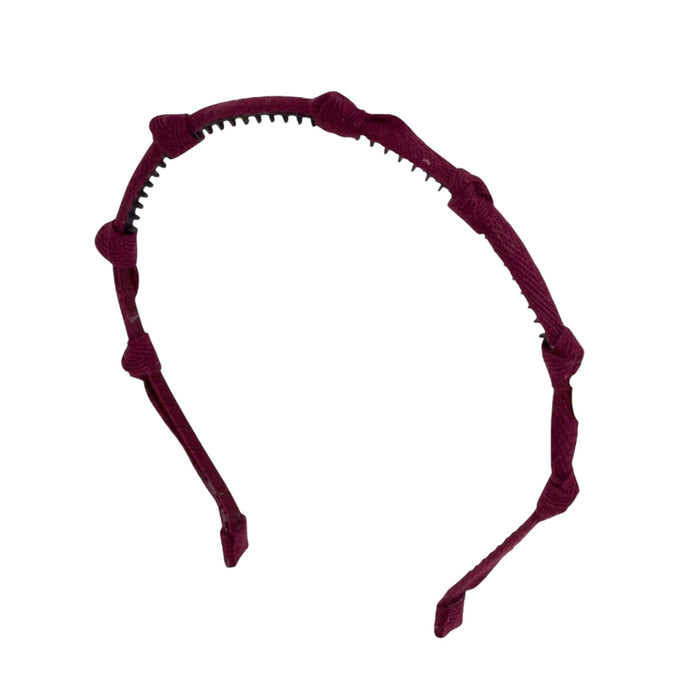 Rosebud Burgundy Headband