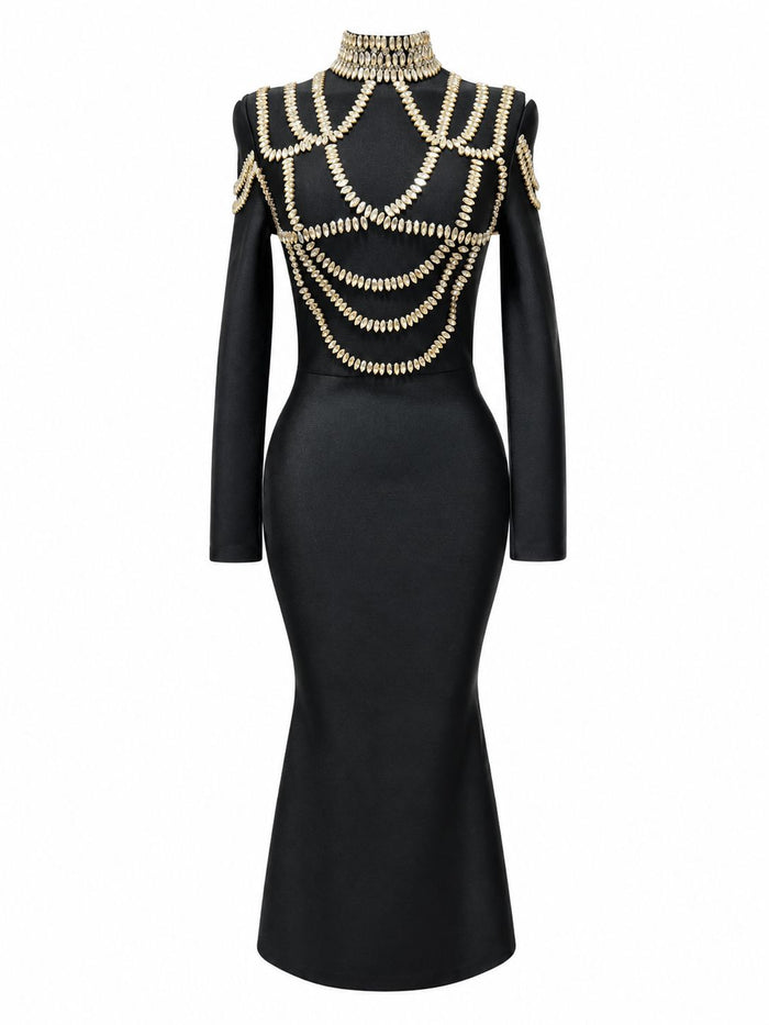Royal Crystal Embellished Mermaid Dress - Luxe