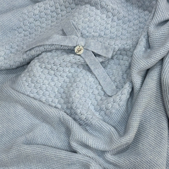 Rylo Light Blue Knitted Blanket