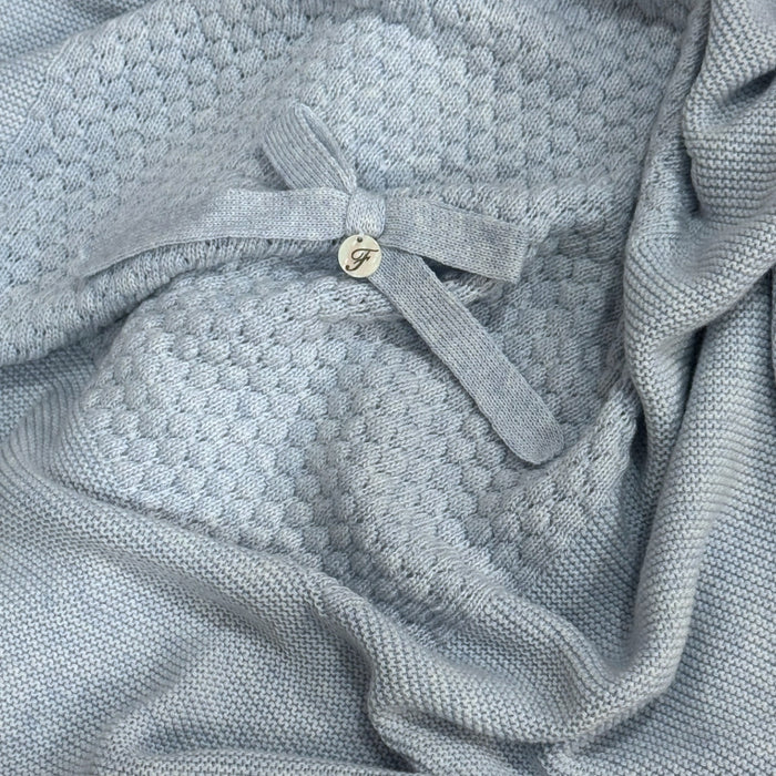 Rylo Light Blue Knitted Blanket