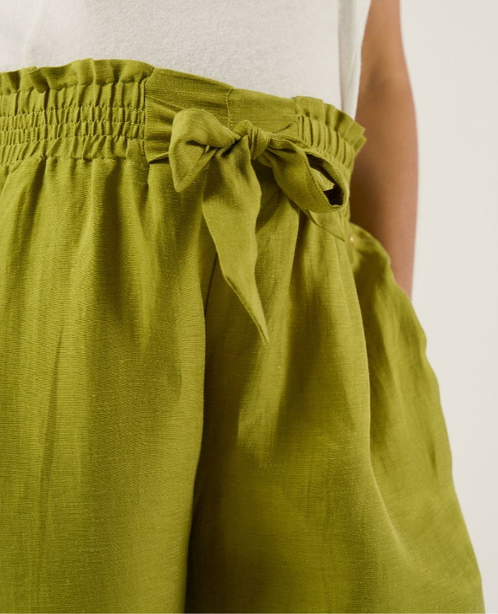 Sahel maternity twill smock pants - Anis