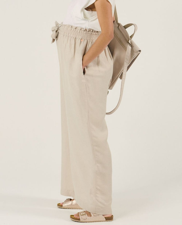 Sahel maternity twill smock pants - Beige