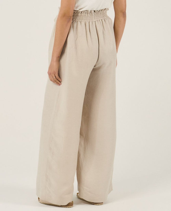 Sahel maternity twill smock pants - Beige