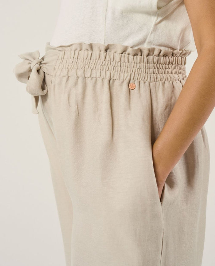 Sahel maternity twill smock pants - Beige