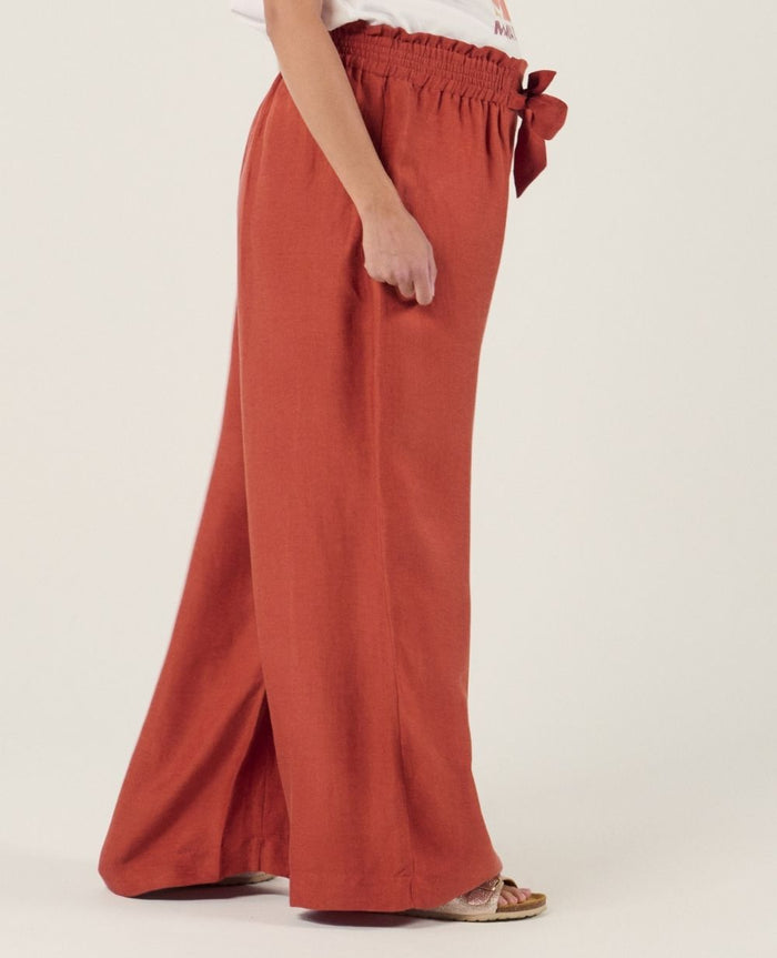 Sahel maternity twill smock pants - Copper