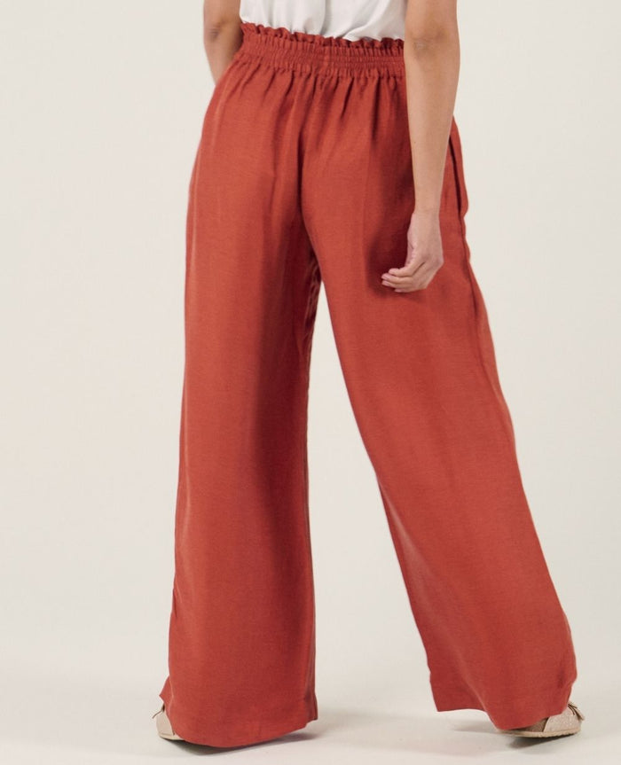 Sahel maternity twill smock pants - Copper