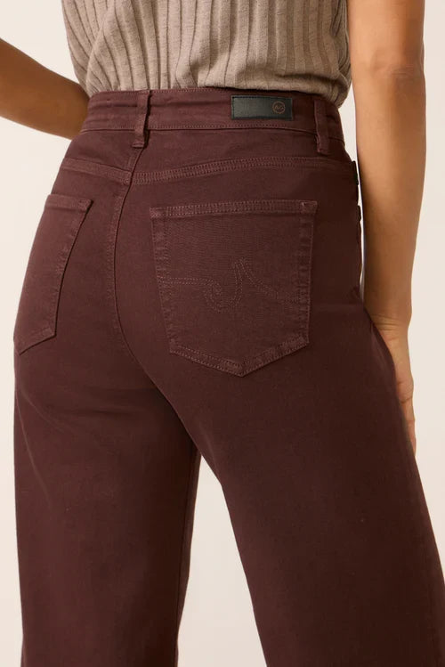 Saige Wide Leg Crop - Coffee Bean
