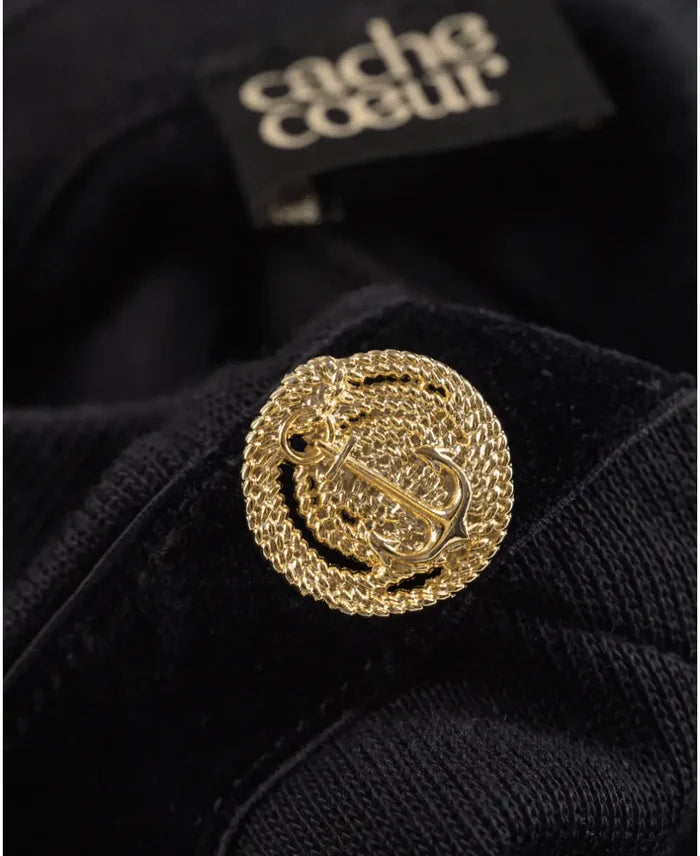 Sailor sweater of pregnancy Molene black - Pull