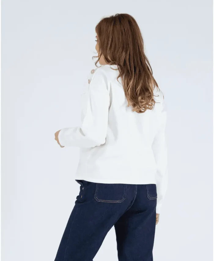 Sailor sweater of pregnancy Molene ivory - Pull