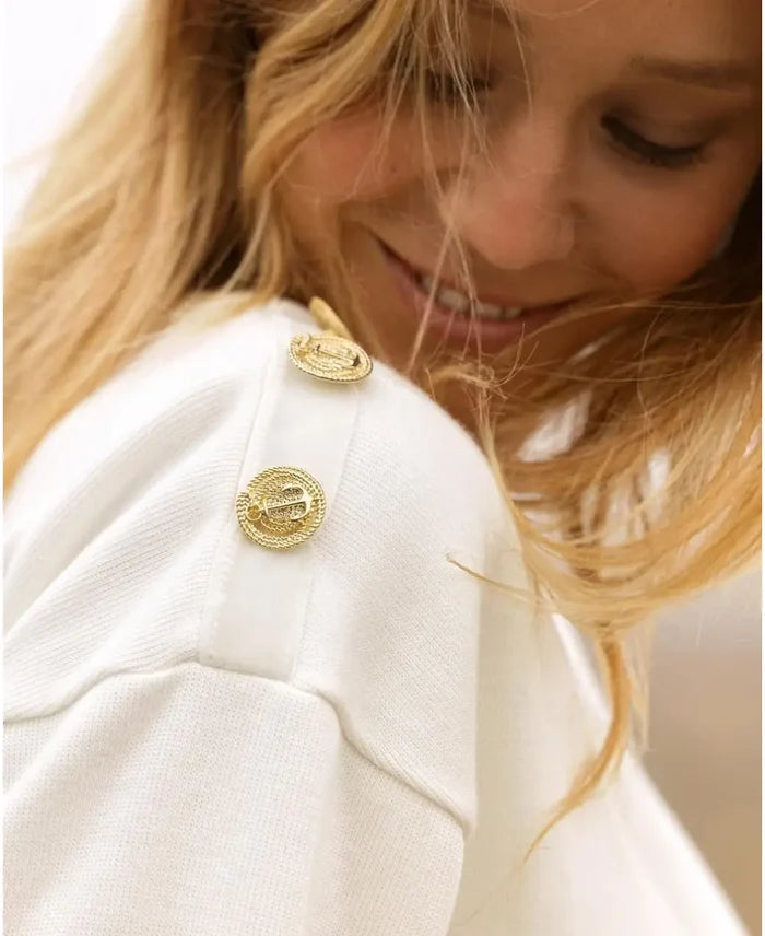 Sailor sweater of pregnancy Molene ivory - Pull