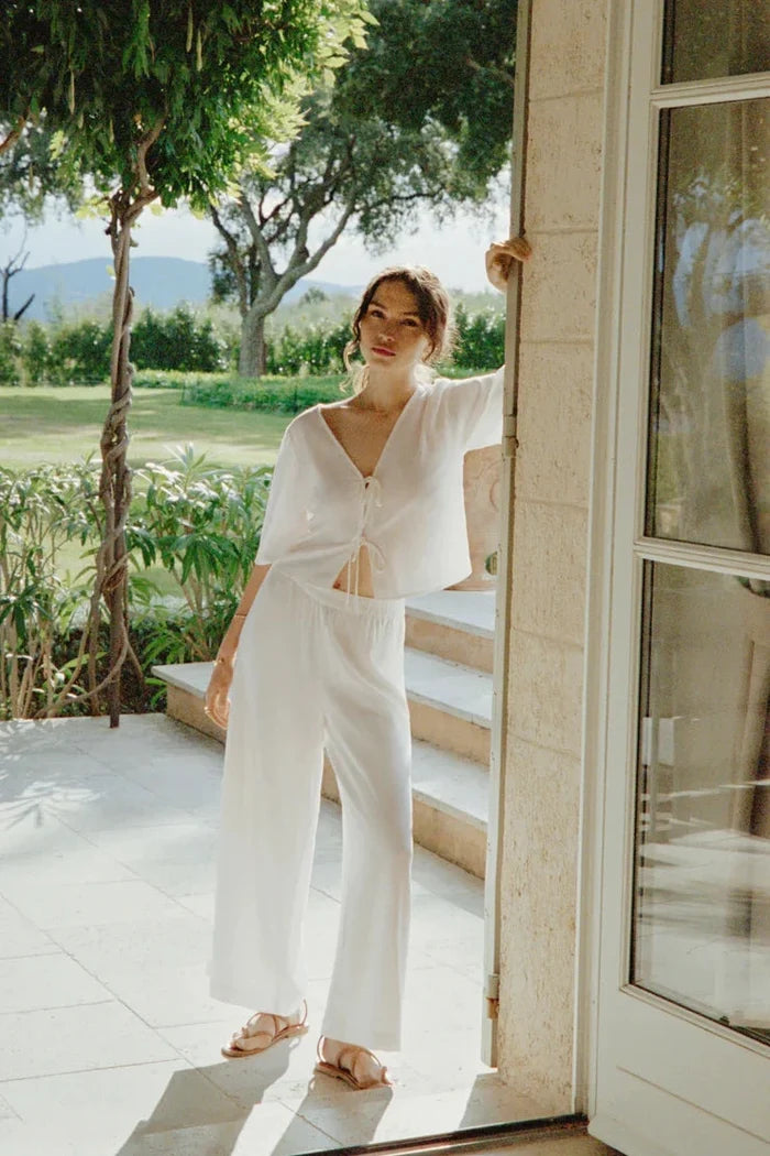 Scout Linen Pant - White