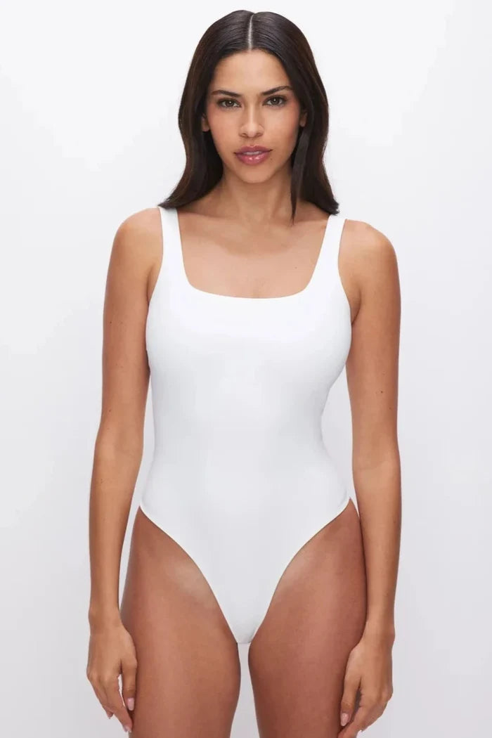 Scuba Modern Tank Bodysuit - White