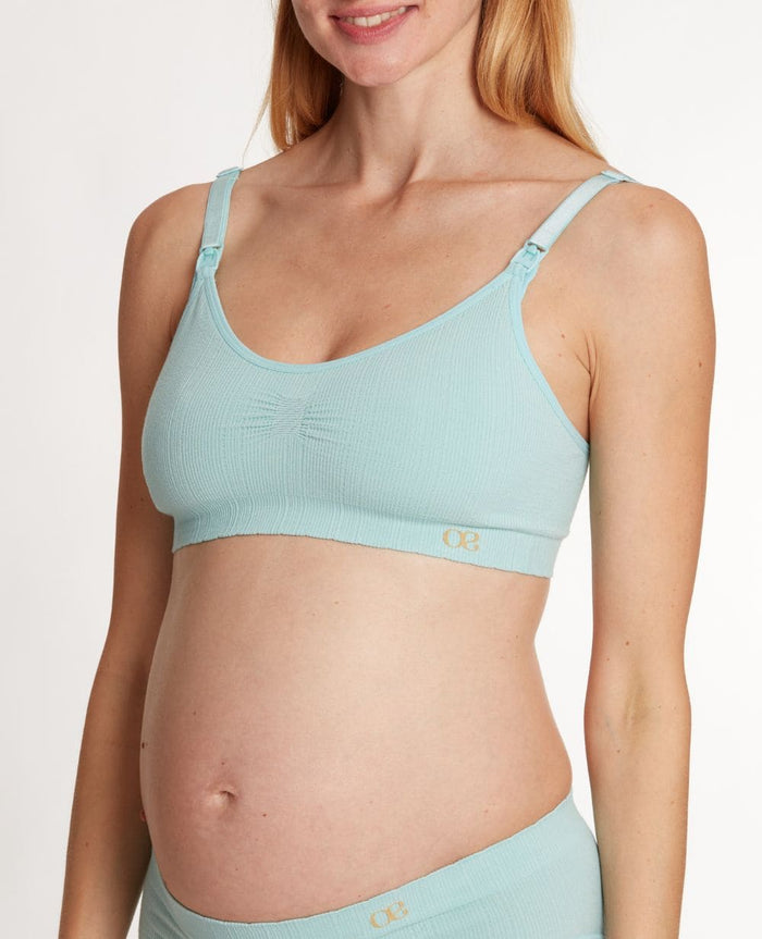 Seamless maternity and nursing bra Zoé aqua